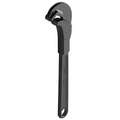 Rapid Pipe Wrench, Alloy Steel, Black Trivalent Zinc, Jaw Capacity 1-1/2", Serrated