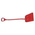 Vikan Large Ergonomic Square Blade Shovel, 13.5 x 12.5 x 51 Inch, Red