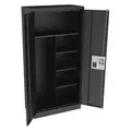 Tennsco Storage Cabinet: 36 in x 18 in x 72 in, 5 Shelves, Recessed Pull Handle & Electronic Keypad