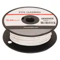 Tempco High Temp Lead Wire: 14 AWG Wire Size, White, 100 ft Lg, PTFE, 0.09 in Nominal Outside Dia.