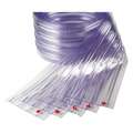 Replacement Strips: 12 in Strip Wd, 0.12 in Strip Thick, Clear, Strip, Prepunched, PVC, Ribbed, 5 PK