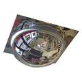 T-Bar Dome Security Mirror: Acrylic, 22 in Dia, Hardboard, 2 ft Panel Lg, 2 ft Panel Wd, Indoor