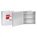 Empty First Aid Cabinet: Wall Mount, Metal, White