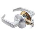 Lever: 1, 9K Contour Angle Lever, Satin Chrome, Not Keyed, Mechanical, Lever, Cylindrical, 3 hr