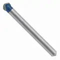 Natural Stone Drill Bit, 1/4 in, Carbide Tipped, Straight