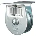 Pulley Block, Designed For Wire Rope, 3/16" Max. Cable Size, 1-1/2" Sheave Outside Dia.