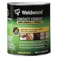 DAP Contact Cement: Weldwood Nonflammable, Gen Purpose, 1 gal, Can, Tan, Water-Resistant