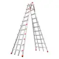 Telescoping Step Ladder,21 Ft,