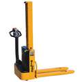 Powered Fork-Over Stacker: 2,200 lb Load Capacity, 45 in x 6 3/4 in, 1 in to 5 ft 2 in