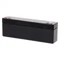 12V DC, Sealed Lead Acid Battery, 2.2 Ah, Faston, 2.4" Height, 1.87 lb Weight, 7.01" Depth