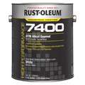 Rust-Oleum Interior/Exterior Paint: For Metal/Wood, White, 1 gal Size, Oil, Less Than 450g/L, Semi-Gloss