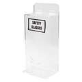 Protective Eyewear Dispenser: 18 in H x 8 in W x 4 in D, 20 Pairs, Clear, Acrylic, Wall