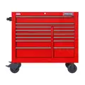 Proto Heavy Duty Rolling Tool Cabinet with 14 Drawers; 22-3/8" D x 38-1/2" H x 42" W, Red