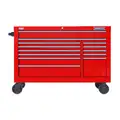 Proto Heavy Duty Rolling Tool Cabinet with 13 Drawers; 22-3/8" D x 38-1/2" H x 55" W, Red