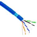 Triplett Data Cable: 1,000 ft Spool Lg, Blue, Wooden Spool, 24 AWG Conductor Size - Data Cable