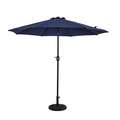 Island Umbrella 9 ft., Octagon Auto Tilt Market Umbrella; Navy Blue