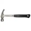 Westward Straight Claw Hammer: Steel, Textured Grip, Steel Handle, 20 oz. Head Wt, 13 in Overall L, Smooth