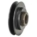 Essick Air Products Variable Pitch V-Belt Pulley: 1 Grooves, 4" Pulley Outside Dia., Cast Iron