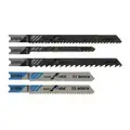 Bosch U502A5 U-Shank Jig Saw Blade Set; Flexible for Curved Cuts, Rigid for Straight Cuts, 6, 10, 11/14, 17/4, 20 TPI