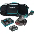Makita Angle Grinder Kit: 7 in_9 in Wheel Dia, Trigger, without Lock-On, Brushless Motor, (1) 4.0 Ah