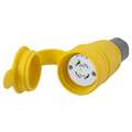 Hubbell Wiring Device-Kellems Watertight Locking Connector: L15-20R, 20, 250V AC, 3 Poles, Yellow