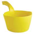 Vikan 32oz/1qt Small Plastic Bowl Scoop, 7.5 x 4.75 inch, Yellow