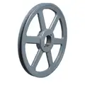 Standard V-Belt Pulley: 1 Grooves, 10.75" Pulley Outside Dia., Cast Iron