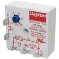 Dayton Single Function Encapsulated Timing Relay, 12 to 125V DC, Mounting: Surface, SPST-NO