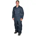 Coverall: S ( 40" x 36" ), Navy, Regular, Insulated for Cold Conditions, Zipper
