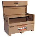 Knaack 60 in Overall Width, 30 in Overall Depth, 34 1/4 in Overall Height, Piano-Style Jobsite Box, Tan