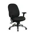 Office Star Desk Chair, Desk Chair, Black, Fabric, 18" to 22" Nominal Seat Height Range