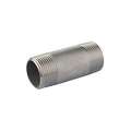 Nipple: 304 Stainless Steel, 1/4" Nominal Pipe Size, 10" Overall Length, Threaded on Both Ends, NPT