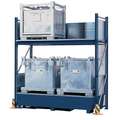 2-Tier IBC Tote Storage and Spill Containment Pallet Combo for 4 IBC Totes