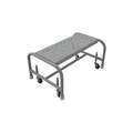 Rolling Platform: 1 Steps, 12 in Top Step Ht, 24 in Bottom Wd, 450 lb Load Capacity, Gray