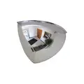 Quarter Dome Mirror: 90 Degrees Viewing Angle, 36 in Dia, Acrylic Lens, Indoor
