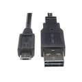 Reversible USB Cable: 2.0, 6 ft Cable Lg, Black