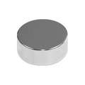 Disc Magnet: Grade 35 Neodymium, Nickel Plating, 9.2 lb Max. Pull, 1/4" Overall Lg