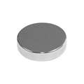 Disc Magnet: Grade 35 Neodymium, Nickel Plating, 8 lb Max. Pull, 1/8" Overall Lg