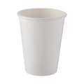 Ability One Disposable Hot Cup: Paper, Polyethylene, 16 oz Capacity, Patternless, White, 1,000 PK