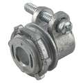 Raco Straight Connector - Squeeze Clamp Style: Zinc, 1/2" Trade Size, 1/2" MNPT, Non Insulated
