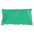 Condor Absorbent Pillow: 8 1/2 in x 17 in, 36 gal/pk/1.8 gal/pillow, Case, Green, 20 PK