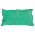 Condor Absorbent Pillow: 8 1/2 in x 17 in, 8 gal/pk/1.6 gal/pillow, Bag, Green, 5 PK