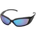 Revision Military Anti-Fog, Scratch-Resistant Ballistic Safety Glasses , Blue Mirror Lens Color