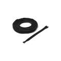 Velcro Brand Hook-and-Loop Cable Tie: 12 in Lg, 3.50 in, 1 in Wd, Nylon/Polypropylene, Black, 450 PK