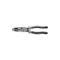 Klein Tools Linemans Plier: Flat, 8"Overall L, 2" Jaw L, 1/2" Jaw W, 1/2" Jaw Thick