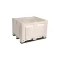 Decade Products Bulk Container: 25.4 cu ft, 48 in x 40 in x 31 in, 4-Way Entry, Stackable, Rectangle