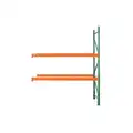 Husky Rack & Wire Pallet Rack Add-On Unit: 111 in x 42 in x 12 ft, 16 ga Beams, 14 ga Uprights