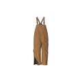 Insulated Duck Bib Overall: Men's, L ( 42 1/2 in x 31 in ), Brown, Cotton/Polyester, Zipper