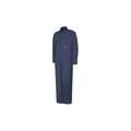 Navy Insulated Coverall: 4XL ( 58 1/2 in x 60 in ), Navy, Regular, Cotton/Polyester, Zipper