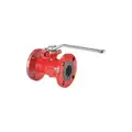 Ball Valve, Carbon Steel, Inline, 1-Piece, Pipe Size 3", Connection Type Flanged x Flanged